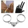 Broken heart rings set | Heart Magnet Couple Rings Attract Lovers, Friend Adjustable Ring - Image 6