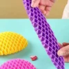 3D Printing  Decompression Stretch Mesh Toy | 3D Print Design Fidget Gadget Magic Worm Anti-Stress ADHD Pineapple Carrot Stress Relief EDC Elastic Toy for Kid Fidget Toys Adults Worm Toy for Kids Adults,Students (Random color) - Image 4