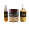 Deal of 3 Keratin Hair Treatment | Hair Mask + Hair Shampoo + Hair Serum with Free Makeup Fixer - Image 2
