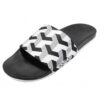 Men Black & White Adilette CF+ Link GR Printed Sliders - Image 2