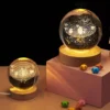 3D Solar System Crystal Ball Night Light | Crystal Ball Night Light with Wooden Base, Clear Glass Ball Light,  Galaxy Crystal Ball Nightlight, As a Birthday Gift for Teens Boys and Girls (Random Designs) - Image 13