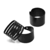 3 Pcs Punk Fashion Rings for Women | Black Stack Plain Above Knuckle Ring Band Midi Finger Ring Set - Image 9