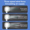 Mini USB Rechargeable Fan Desktop Foldable with Led Light | 3 Speed Adjustable For Household Bedroom For Office Home Cooling (Random colors) - Image 3