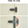 Black transparent refrigerator lock | Child Safety Fridge Lock | Baby Safety Refrigerator Freezer Door Lock, Toddler Kid Safety Latch Catch Lock, No Tools Need Or Drill - Image 2