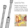 Ear Wax Removal Kit, 6-in-1 Ear Pick Tools Curette Cleaner Reusable Ear Cleaner, Stainless Steel Ear Wax Remover with Storage Case, Silver - Image 6