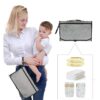 Baby Diaper Changing Mat 2 Pockets For Wipes And Diapers Waterproof Foldable Washable Sheet Portable Diaper Changing Pad - Image 4