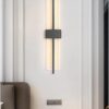 Modern Wall Lamp Straight Line Vertical Led Light | Gold Bedroom Bedside Lamp - Minimalist Living Room Background Wall Aisle Wall Lamp for Living Room, Hall, Dining Table, Bedroom, Corridor, Restaurant Home Décor & Indoor Lightings (Black) - Image 2