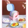10Pcs Multi-function Eco-Friendly Colored Plastic Bone Dish Household 6 Inch Small Plate Small Dish Snack Cake Plate Table Garbage Plate Kitchen Accessories (Random Colours) - Image 2
