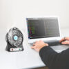 Portable Mini USB Fan Rechargeable Battery | 3-Level Speed Adjustable Electric Cooling Desktop Fan (Random Colors) - Image 5