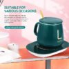 Electric Heated Coffee Mug with Temperature Controlled Pad | Heating Coaster for Home Office Milk Tea Water Heating Mat Smart Thermostatic Warmer Pad - Image 7