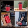 Coffee Travel Mug Stainless Steel Vacuum Coffee Cup Leakproof with Screw Lid Double Wall Coffee Tumbler Reusable Thermal Cup for Hot/(random color) - Image 2
