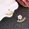 Daisy Back Hanging Stud Earrings | Flower Earrings Earrings Fresh Earrings Girls Earrings Jewelry For Women - Image 3