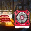 Versatile Camping Lights Outdoor Mini Electric Fan Rechargeable Flashlight Emergency Power Bank for Hiking Fishing (Random color) - Image 7