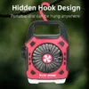 Versatile Camping Lights Outdoor Mini Electric Fan Rechargeable Flashlight Emergency Power Bank for Hiking Fishing (Random color) - Image 9