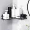 Kitch King Multipurpose Self-Adhesive Kitchen Sink Organizer Metal Bathroom Accessories Corner Shelf Wall Mount Storage Rack - Image 6