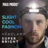 Headline rechargeable ip65 waterproof headlight with adjustable headband Flashlight for outdoor camping and cycling, hiking, working, racing - Image 4