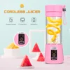 Juicer Portable Electric USB /6 Blades Fruit Juicer Maker (Random Color) - Image 2