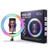 26Cm MJ26 10.2 RGB Led Soft Ring Light | Soft Ring Light with Lighting and Smart Phone Holder - Image 2