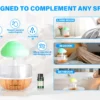 Rain Cloud Humidifier Water Drops with Adjustable LED Lights | Aromatherapy Essential Oil Diffuser with Calming Colorful Night Lights Bedroom Home - Image 3