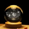 3D Solar System Crystal Ball Night Light | Crystal Ball Night Light with Wooden Base, Clear Glass Ball Light,  Galaxy Crystal Ball Nightlight, As a Birthday Gift for Teens Boys and Girls (Random Designs) - Image 15