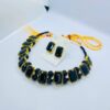 Premium Quality Stones Choker Necklace With Earrings Set - Image 16
