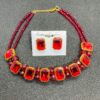 Premium Quality Stones Choker Necklace With Earrings Set - Image 14