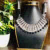 Latest Style and Cultural Jewelry Black pearl Beautiful Silver Choker With Drop Earrings for All ages Women - Image 3