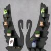 Swan's pair Wooden shelf MDF material 18×16 inch covered area - Image 2