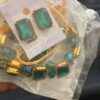 Premium Quality Stones Choker Necklace With Earrings Set - Image 2