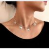 Butterfly Necklace | Gold Plated | Dainty Chain | Layering | Choker Necklace for Girls