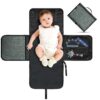 Baby Diaper Changing Mat 2 Pockets For Wipes And Diapers Waterproof Foldable Washable Sheet Portable Diaper Changing Pad