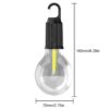 LED Tent Light 400mAh 100LM Camping Atmosphere Light Type-C USB Rechargeable Waterproof with Hook 3 Modes Outdoor Lighting - Image 2