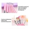 hello Kitty Set of 7 Pieces Complete Makeup Mini Brush Kit with a Storage  Box - Image 10