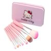 hello Kitty Set of 7 Pieces Complete Makeup Mini Brush Kit with a Storage  Box - Image 9