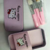 hello Kitty Set of 7 Pieces Complete Makeup Mini Brush Kit with a Storage  Box - Image 8