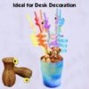 Pack of 4 Kids Twisted Cartoon Reusable Straw | Drink, water, milk | Glass Cup for birthday, wedding, party  (random colors and design) - Image 2