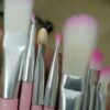 hello Kitty Set of 7 Pieces Complete Makeup Mini Brush Kit with a Storage  Box - Image 2