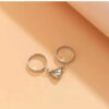 Broken heart rings set | Heart Magnet Couple Rings Attract Lovers, Friend Adjustable Ring - Image 7