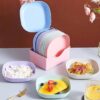 10Pcs Multi-function Eco-Friendly Colored Plastic Bone Dish Household 6 Inch Small Plate Small Dish Snack Cake Plate Table Garbage Plate Kitchen Accessories (Random Colours) - Image 4