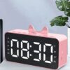 Q9 Clock Bluetooth speaker Alarm rechargeable | Decorative Clock Bedside Alarm Clock (White Color Only)