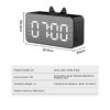 Q9 Clock Bluetooth speaker Alarm rechargeable | Decorative Clock Bedside Alarm Clock (White Color Only) - Image 7