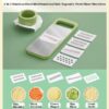 5 in 1 Stainless Steel Multi functional Safe Manual Vegetable Slicer Cutter Potato Shredders Garlic Carrot Grater Chopper (Random colors) - Image 4