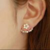 Daisy Back Hanging Stud Earrings | Flower Earrings Earrings Fresh Earrings Girls Earrings Jewelry For Women - Image 4