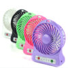 Portable Mini USB Fan Rechargeable Battery | 3-Level Speed Adjustable Electric Cooling Desktop Fan (Random Colors) - Image 9
