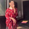 2 Pcs Women’s Stitched Star print  linen  casual wear for girls - Image 3