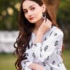 2 Pcs Women’s Stitched Star print  linen  casual wear for girls - Image 5