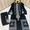 2 Pcs Women’s Stitched Saphire print  Linen  casual wear for Women - Image 6