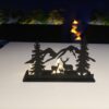 Jungle art candle holder  Desktop decoration MDF material - Image 2
