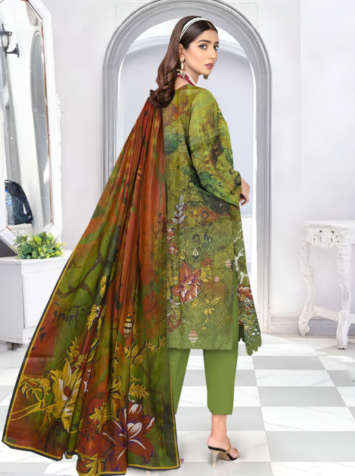 Nisha Designer  Lawn | Unstitched Collection 3 PIECES Party Wear| Summer 24 - Image 4