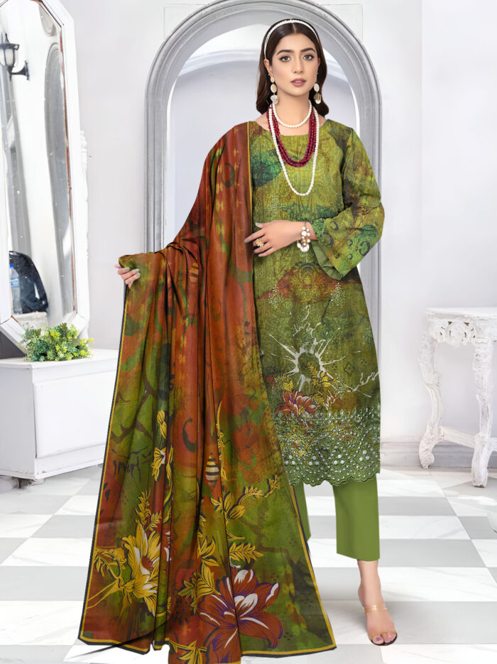 Nisha Designer  Lawn | Unstitched Collection 3 PIECES Party Wear| Summer 24